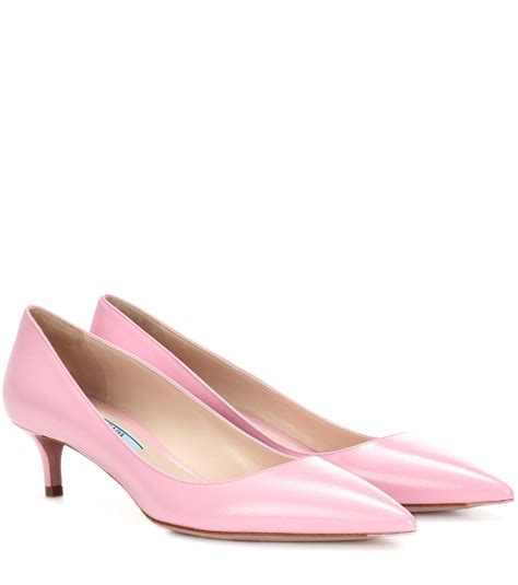 pink satin prada heels|prada kitten heel pumps.